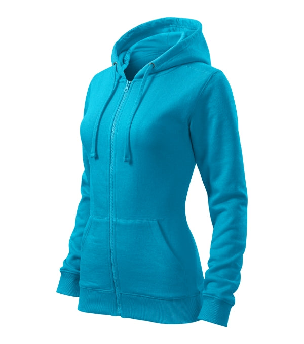 Trendy Zipper 411 Mikina dámska — tyrkysová
