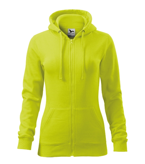 Trendy Zipper 411 Mikina dámska — limetková