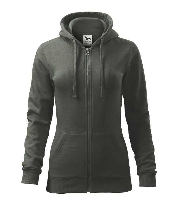 Trendy Zipper 411 Mikina dámska — tmavá bridlica