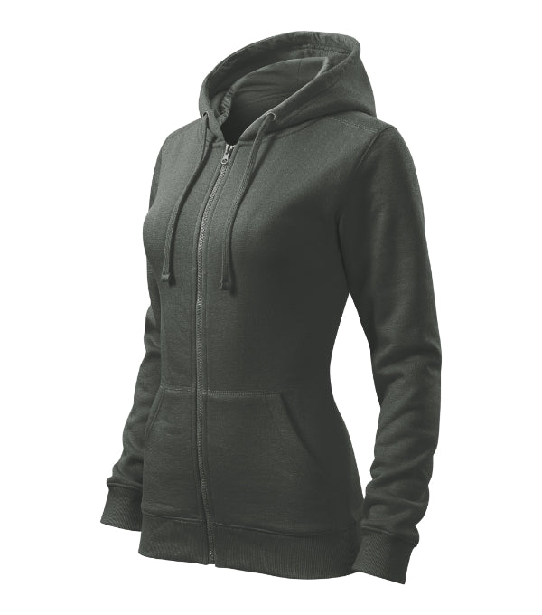 Trendy Zipper 411 Mikina dámska — tmavá bridlica