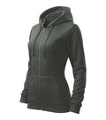 Trendy Zipper 411 Mikina dámska — tmavá bridlica