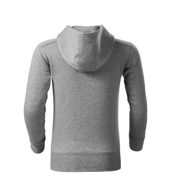 Trendy Zipper 412 Mikina detská — tmavosivý melír