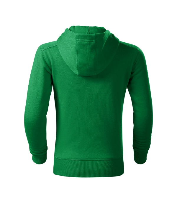Trendy Zipper 412 Mikina detská — trávová zelená