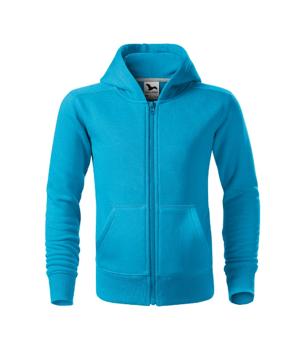 Trendy Zipper 412 Mikina detská — tyrkysová