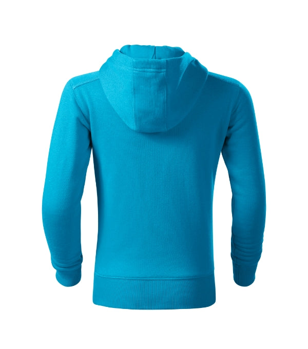 Trendy Zipper 412 Mikina detská — tyrkysová
