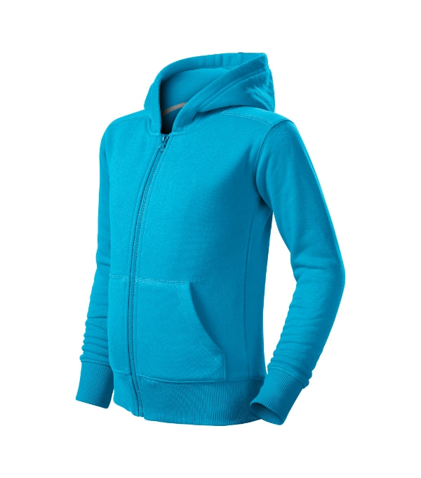 Trendy Zipper 412 Mikina detská — tyrkysová