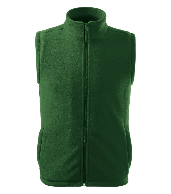 Next 518 Fleece vesta unisex — fľaškovozelená