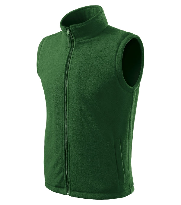 Next 518 Fleece vesta unisex — fľaškovozelená