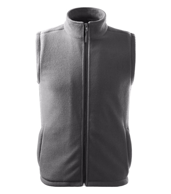 Next 518 Fleece vesta unisex — oceľovo sivá