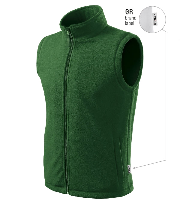 Next 518 Fleece vesta unisex — fľaškovozelená 06 (brand label)