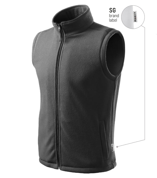 Next 518 Fleece vesta unisex — oceľovo sivá 36 (brand label)