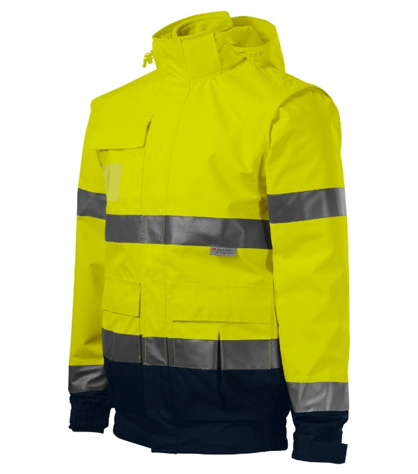 HV Guard 4 in 1 5V2 Bunda unisex — fluorescenčná žltá