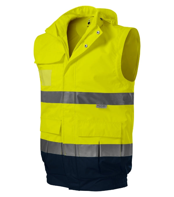HV Guard 4 in 1 5V2 Bunda unisex — fluorescenčná žltá