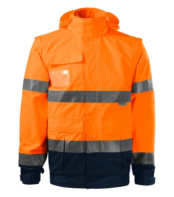 HV Guard 4 in 1 5V2 Bunda unisex — fluorescenčná oranžová