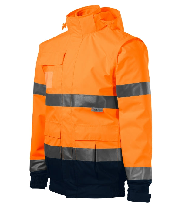 HV Guard 4 in 1 5V2 Bunda unisex — fluorescenčná oranžová