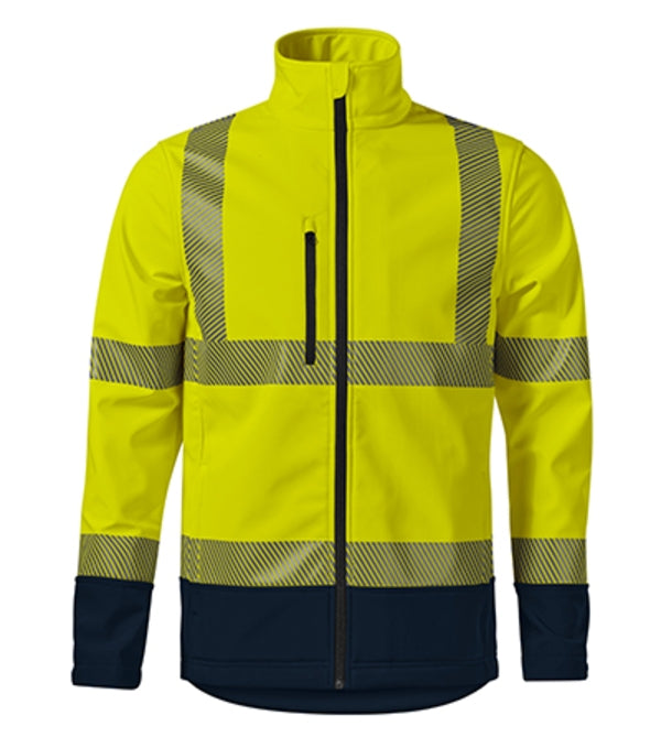 HV Drop 5V3 Softshellová bunda unisex — fluorescenčná žltá