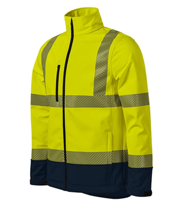 HV Drop 5V3 Softshellová bunda unisex — fluorescenčná žltá