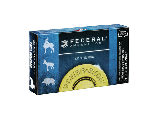 7 x 57 (7mm Mauser) Federal Power-Shok 140gr/9.07g SP RN (7B)