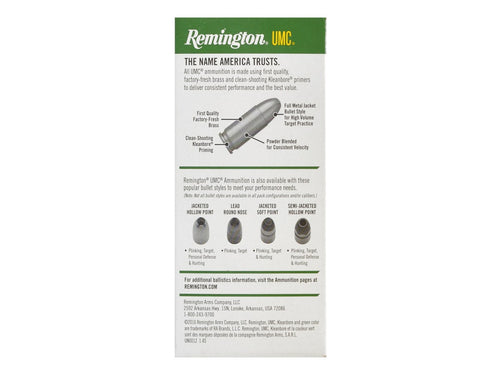 9mm Luger Remington UMC 115gr/7,45g FMJ (23765)