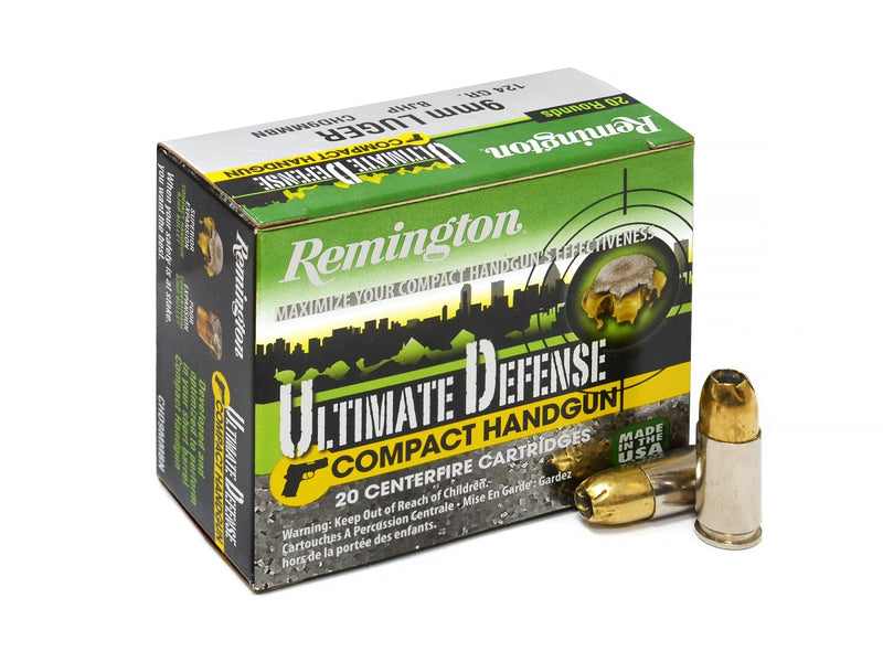 9×19mm Remington Ultimate Defense Golden Saber Compact Handgun JHP 124gr/8,04g