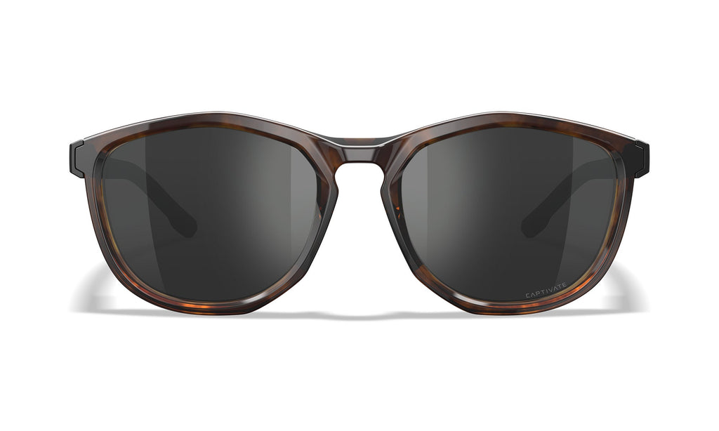 Wiley X WX BRAVO — Captivate Polarized -  Grey, Gloss Tortoise/Gloss Black