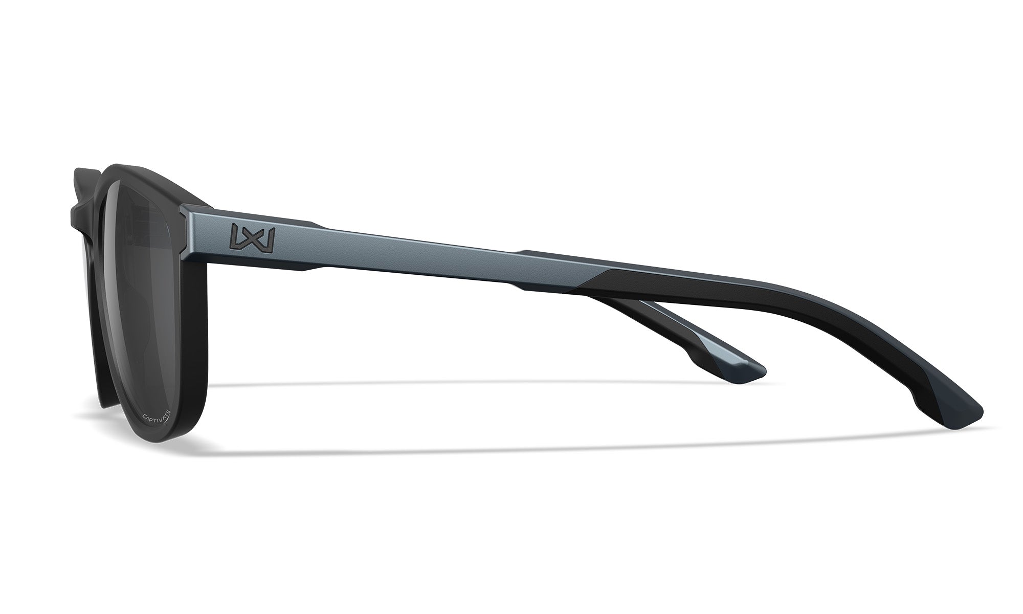Wiley X WX BRAVO — Captivate - Black Mirror - Grey, Matte Black/Graphite Grey