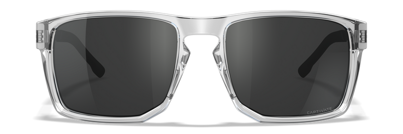 Wiley X WX APEX — Captivate Grey, Gloss Crystal Clear