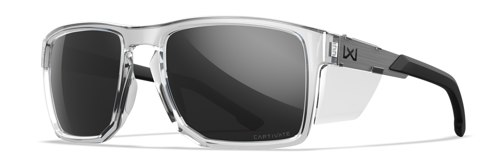 Wiley X WX APEX — Captivate Grey, Gloss Crystal Clear by Wiley X - Tactical Sunglasses