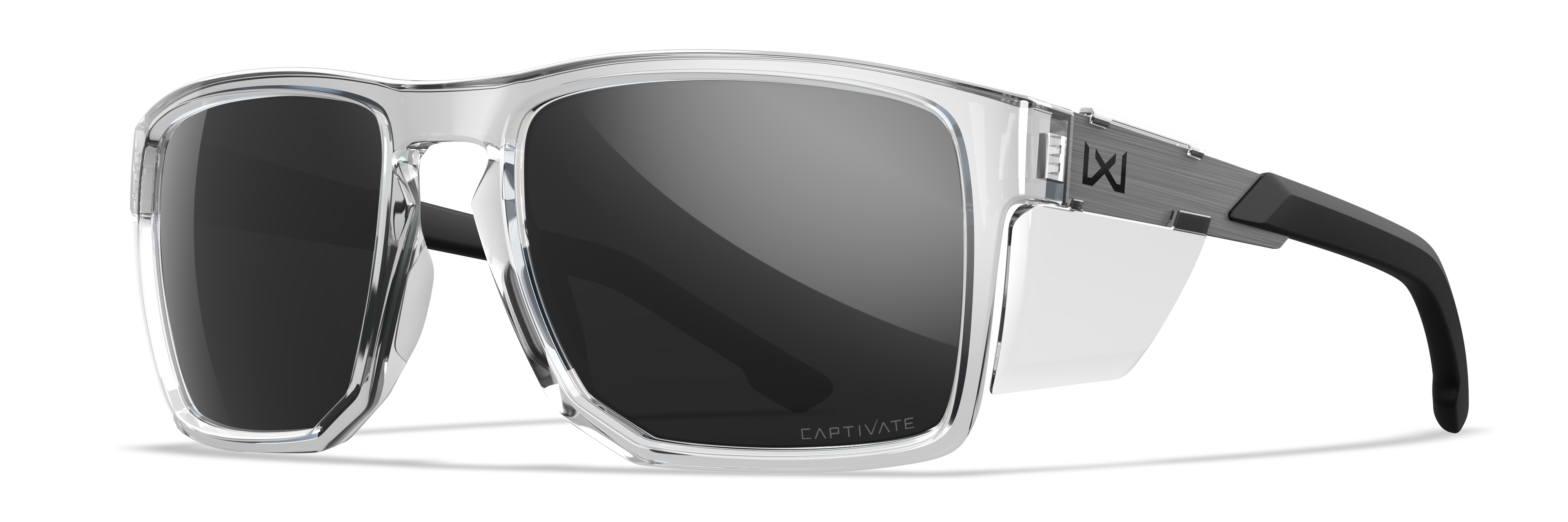 Wiley X WX APEX — Captivate Grey, Gloss Crystal Clear by Wiley X - Tactical Sunglasses