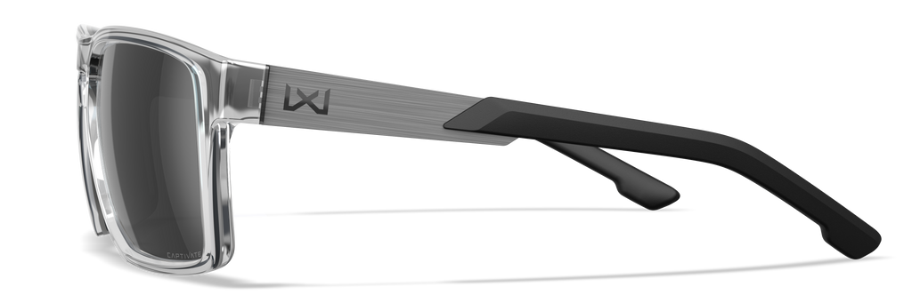 Wiley X WX APEX — Captivate Grey, Gloss Crystal Clear by Wiley X - Tactical Sunglasses