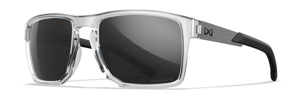 Wiley X WX APEX — Captivate Grey, Gloss Crystal Clear by Wiley X - Tactical Sunglasses