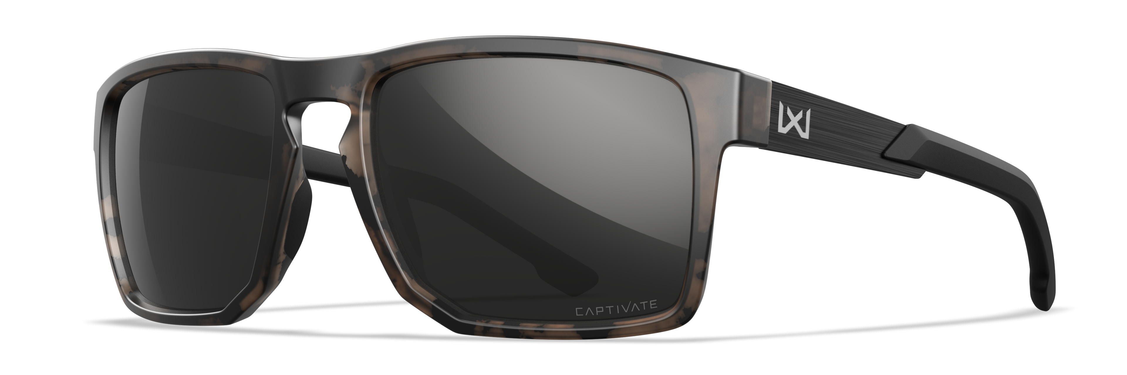 Wiley X WX APEX — Captivate Polarized - Black Mirror - Grey, Matte Tortoise Brown by Wiley X - Tactical Sunglasses