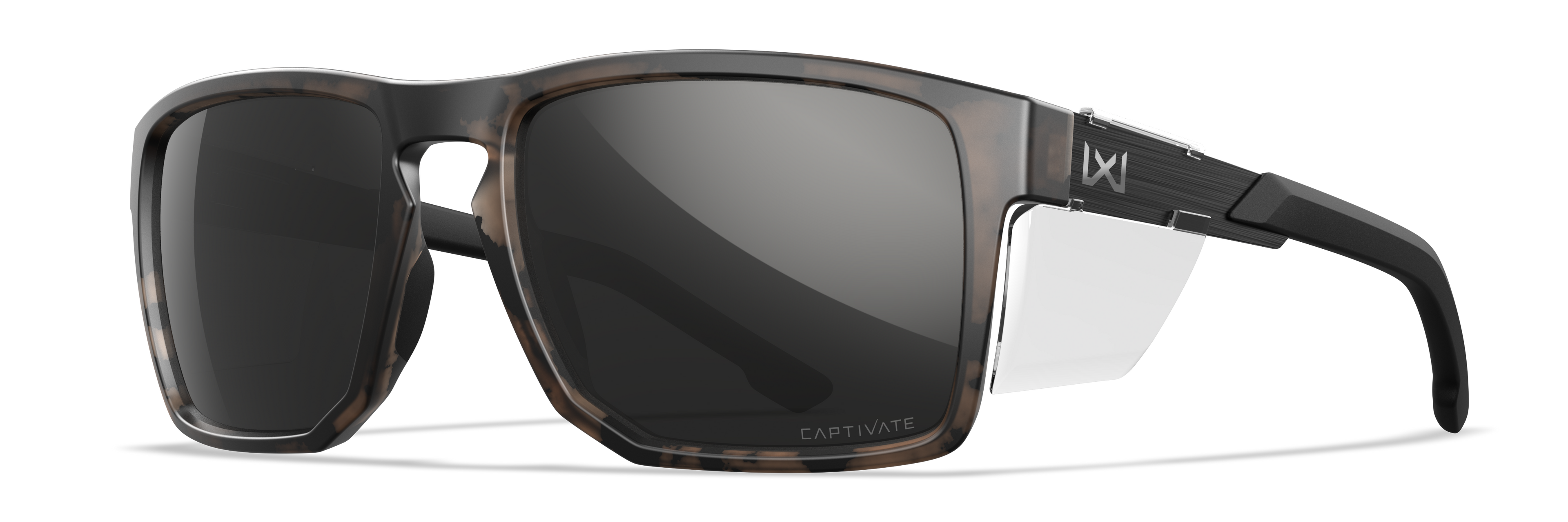 Wiley X WX APEX — Captivate Polarized - Black Mirror - Grey, Matte Tortoise Brown by Wiley X - Tactical Sunglasses
