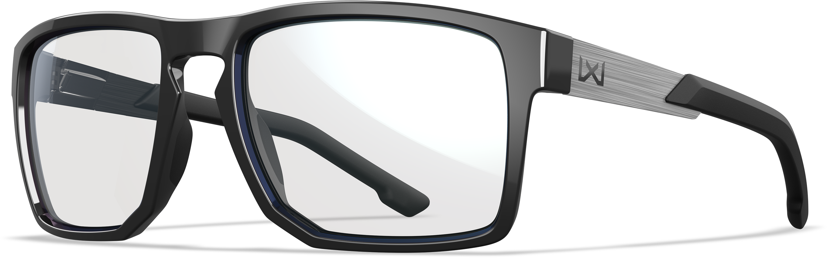 Wiley X WX APEX — Captivate Polarized - Blue Mirror -  Grey, Gloss Black by Wiley X - Tactical Sunglasses