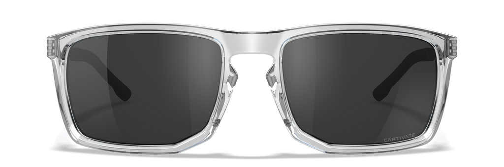 Wiley X WX AXE — Captivate Grey, Gloss Crystal Clear by Wiley X - Tactical Sunglasses