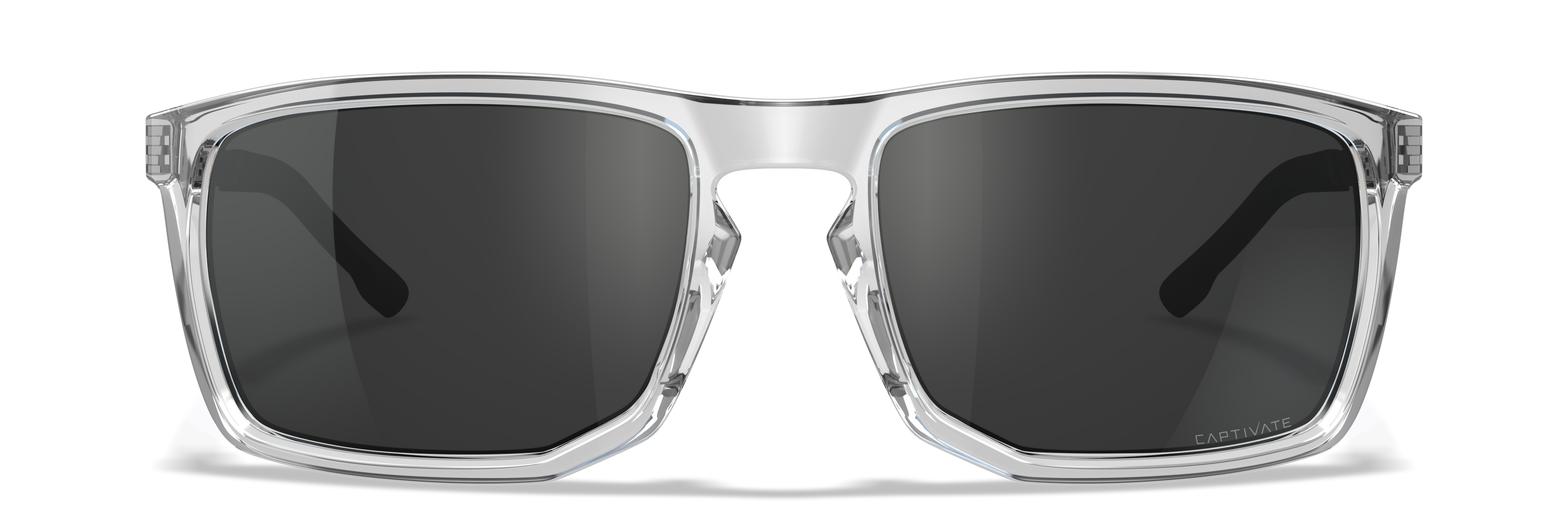 Wiley X WX AXE — Captivate Grey, Gloss Crystal Clear by Wiley X - Tactical Sunglasses