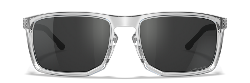 Wiley X WX AXE — Captivate Grey, Gloss Crystal Clear