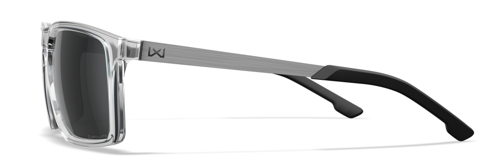 Wiley X WX AXE — Captivate Grey, Gloss Crystal Clear by Wiley X - Tactical Sunglasses