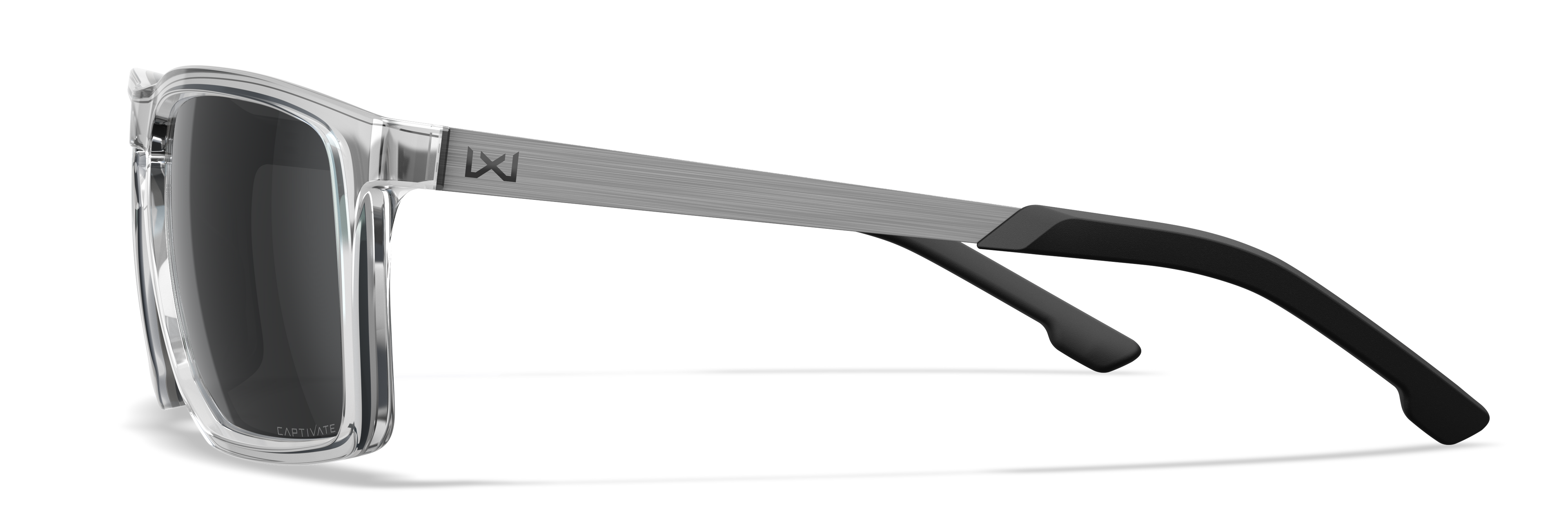 Wiley X WX AXE — Captivate Grey, Gloss Crystal Clear by Wiley X - Tactical Sunglasses