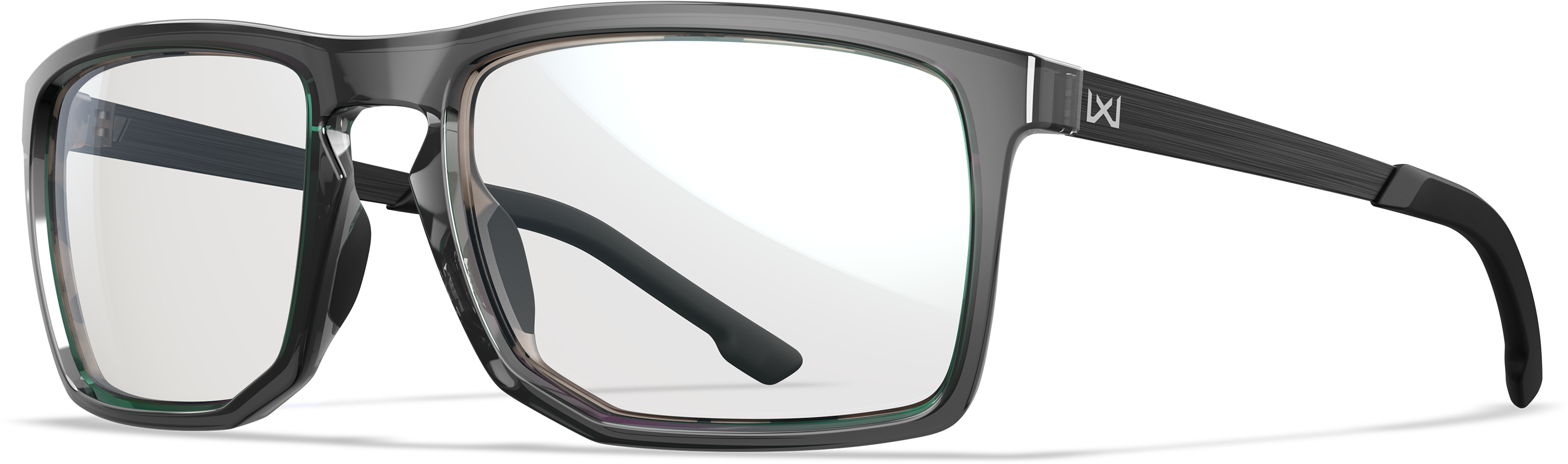 Wiley X WX AXE — Captivate Polarized - Green Mirror - Amber, Gloss Crystal Grey by Wiley X - Tactical Sunglasses