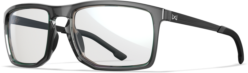 Wiley X WX AXE — Captivate Polarized - Green Mirror - Amber, Gloss Crystal Grey
