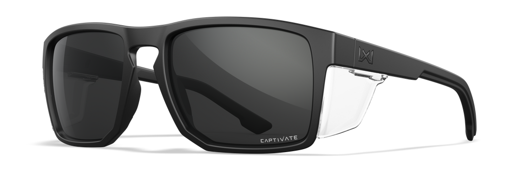Wiley X WX FOUNDER — Captivate Grey, Black Ops - Matte Black by Wiley X - Tactical Sunglasses