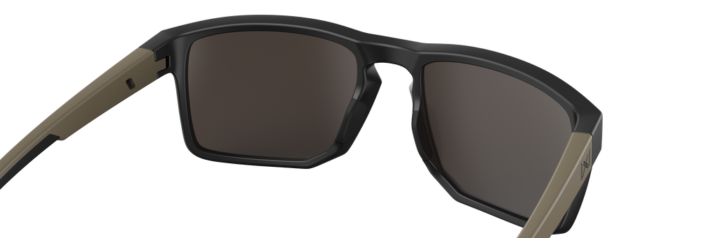 Wiley X WX FOUNDER — Captivate - Tungsten Mirror - Grey, Matte Black/Tan by Wiley X - Tactical Sunglasses