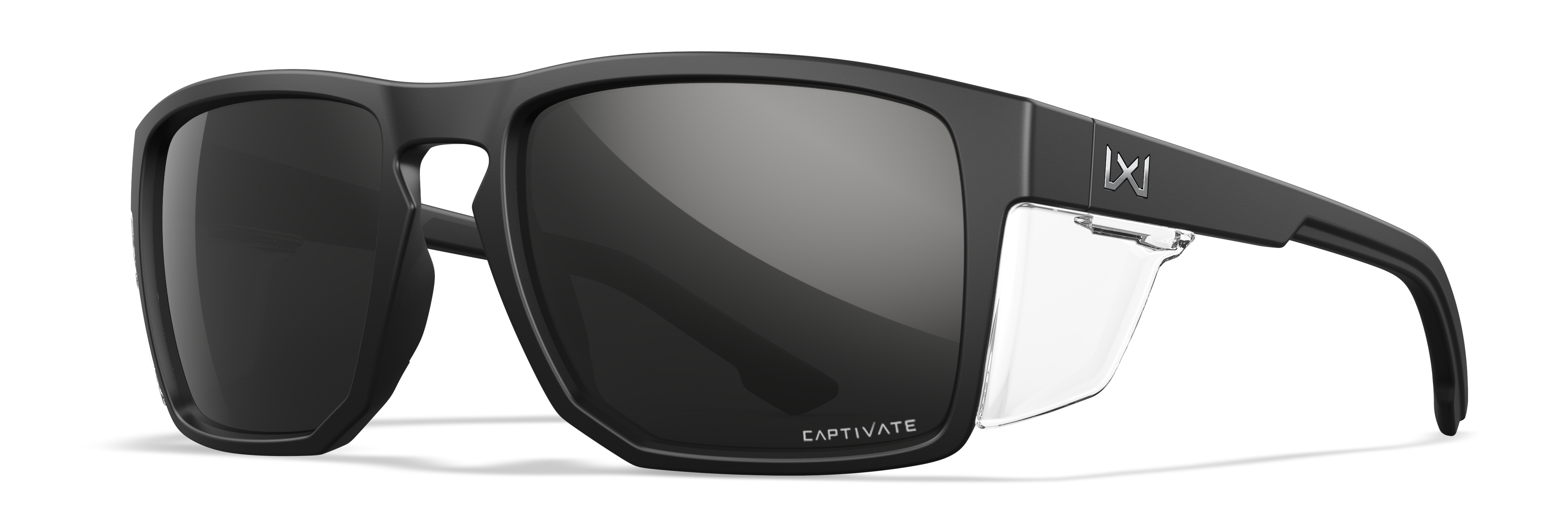 Wiley X WX FOUNDER — Captivate Polarized - Black Mirror - Grey, Matte Black by Wiley X - Tactical Sunglasses