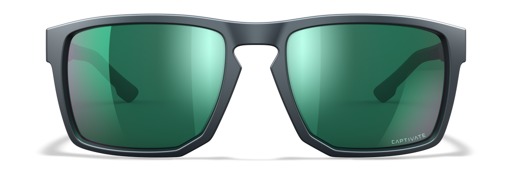 Wiley X WX FOUNDER — Captivate Polarized - Green Mirror - Amber, Matte Graphite by Wiley X - Tactical Sunglasses