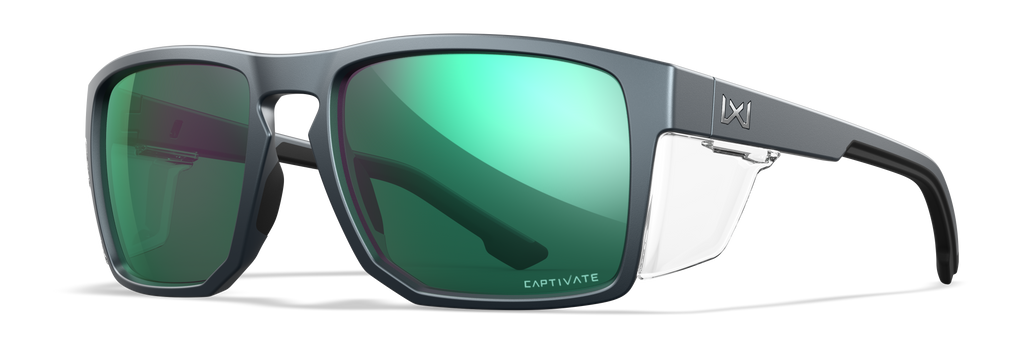 Wiley X WX FOUNDER — Captivate Polarized - Green Mirror - Amber, Matte Graphite by Wiley X - Tactical Sunglasses