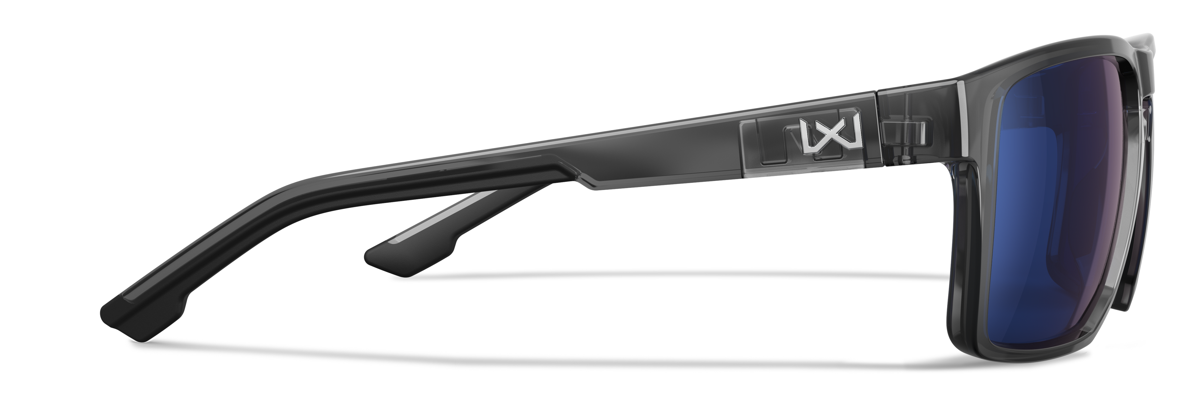 Wiley X WX FOUNDER — Captivate Polarized - Blue Mirror -  Grey, Gloss Crystal Grey by Wiley X - Tactical Sunglasses