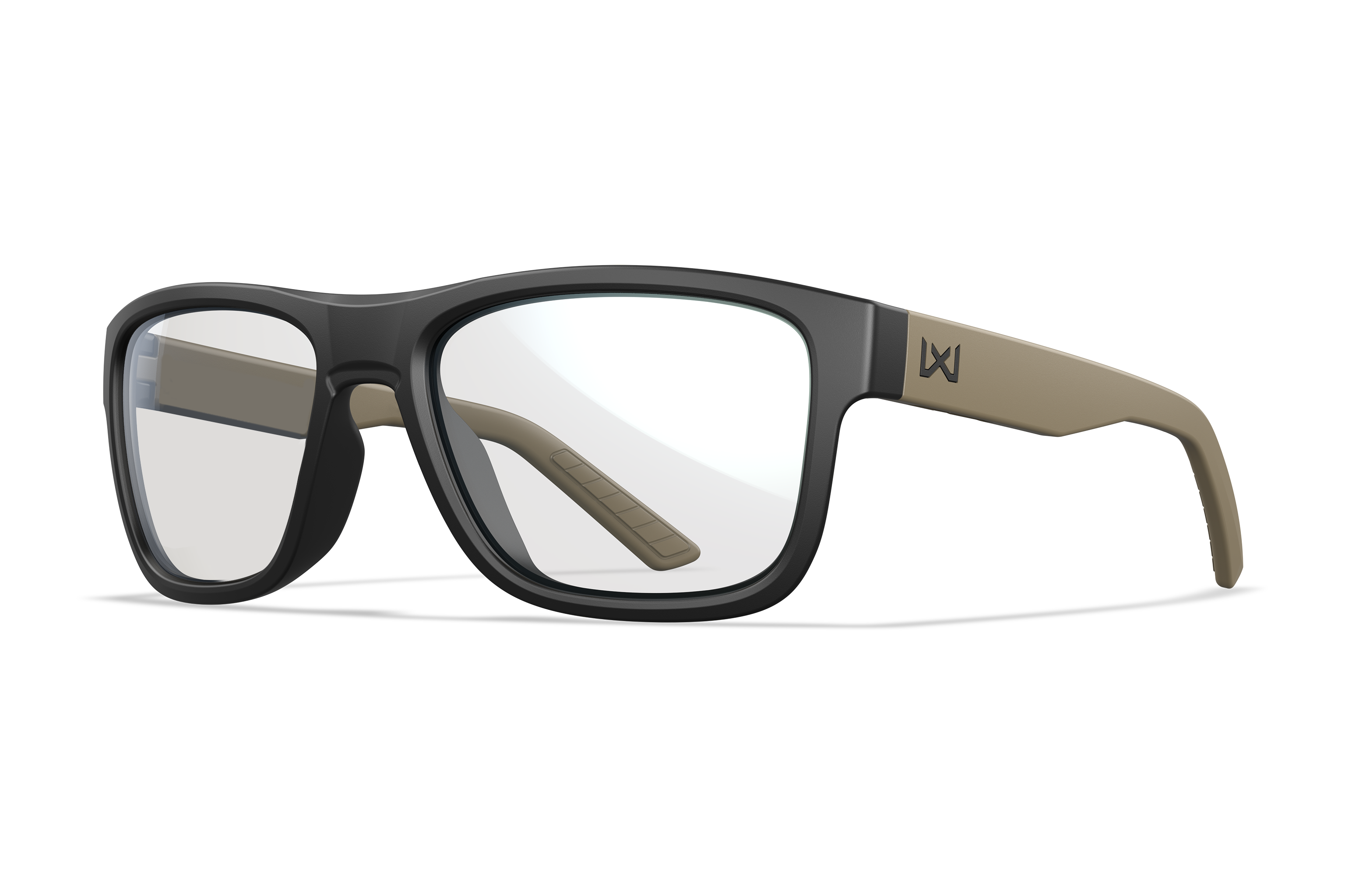 Wiley X WX OVATION — Captivate - Tungsten Mirror - Grey, Matte Black/Tan by Wiley X - Tactical Sunglasses