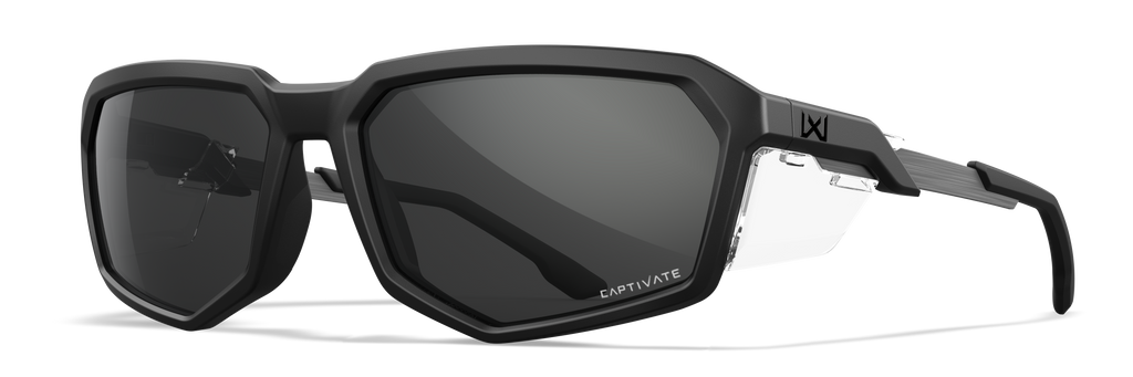 Wiley X WX RECON — Captivate Grey, Black Ops - Matte Black by Wiley X - Tactical Sunglasses