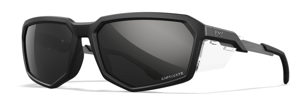 Wiley X WX RECON — Captivate Polarized - Black Mirror - Grey, Matte Black by Wiley X - Tactical Sunglasses